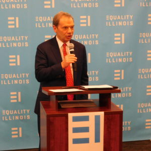 Illinois Senate President John Cullerton at an Equality Illinois reception in 2016