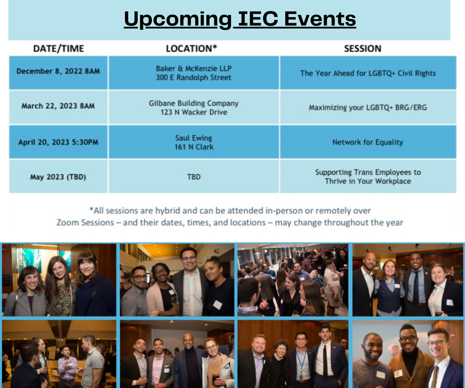 IEC - upcoming events