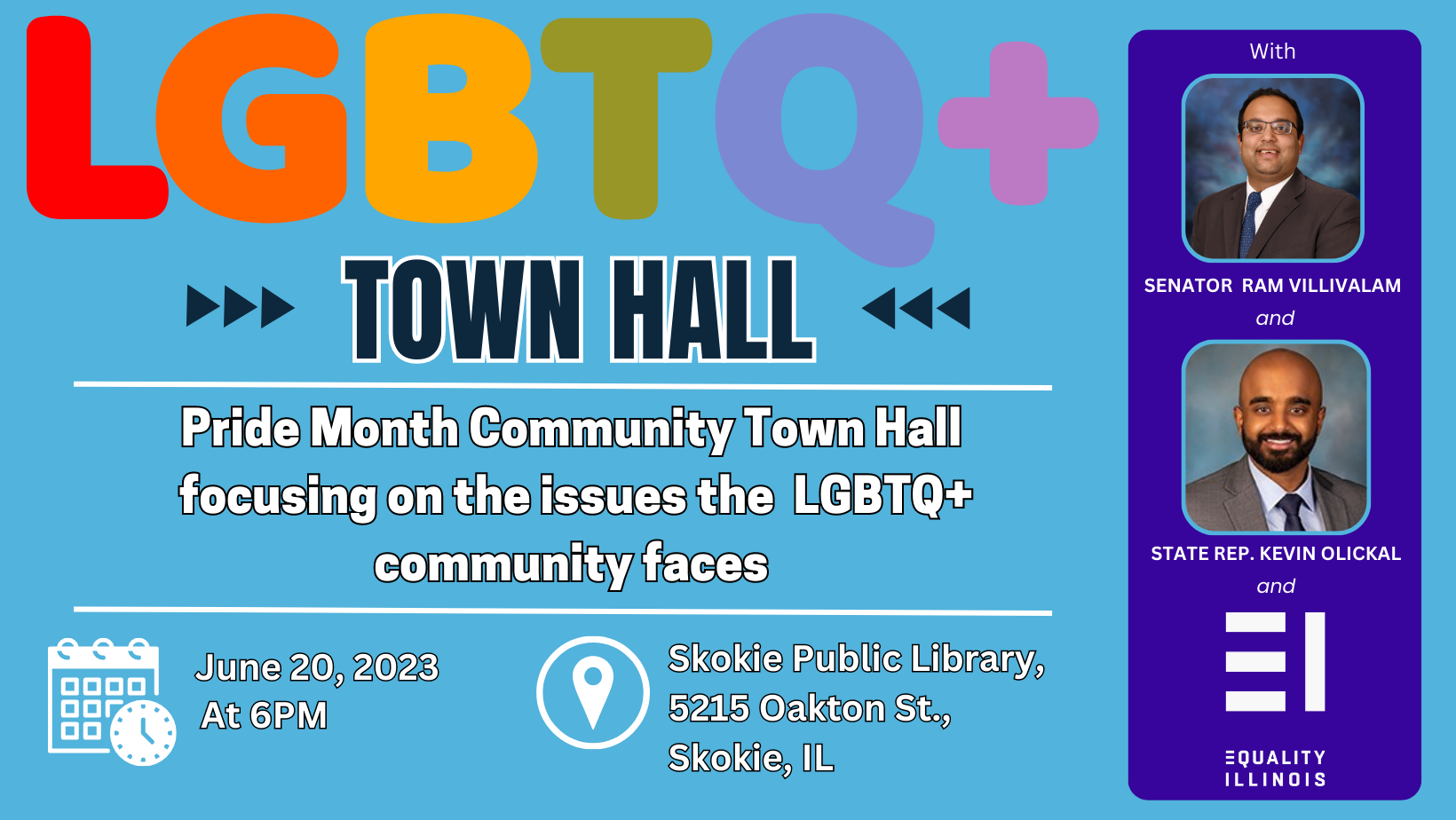 Skokie LGBTQ Town Hall - web banner Skokie LGBTQ Town Hall - web banner