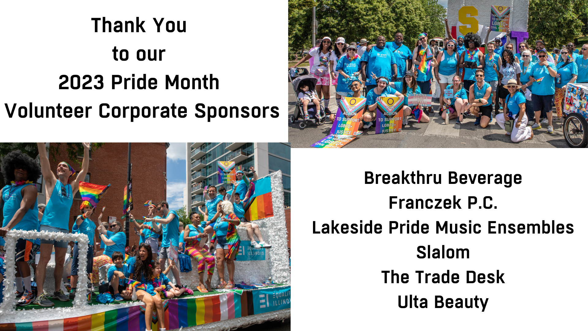 Thank You 2023 Pride Month Volunteer Corporate Sponsors -option 1 Thank You 2023 Pride Month Volunteer Corporate Sponsors -option 1