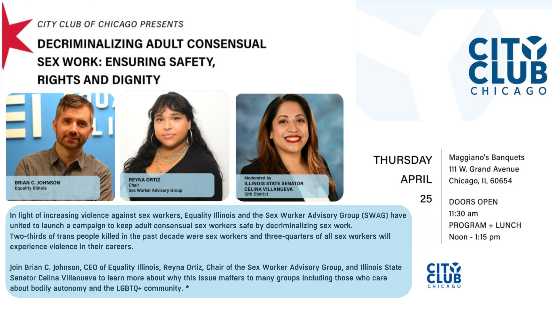 City Club event- 4-25