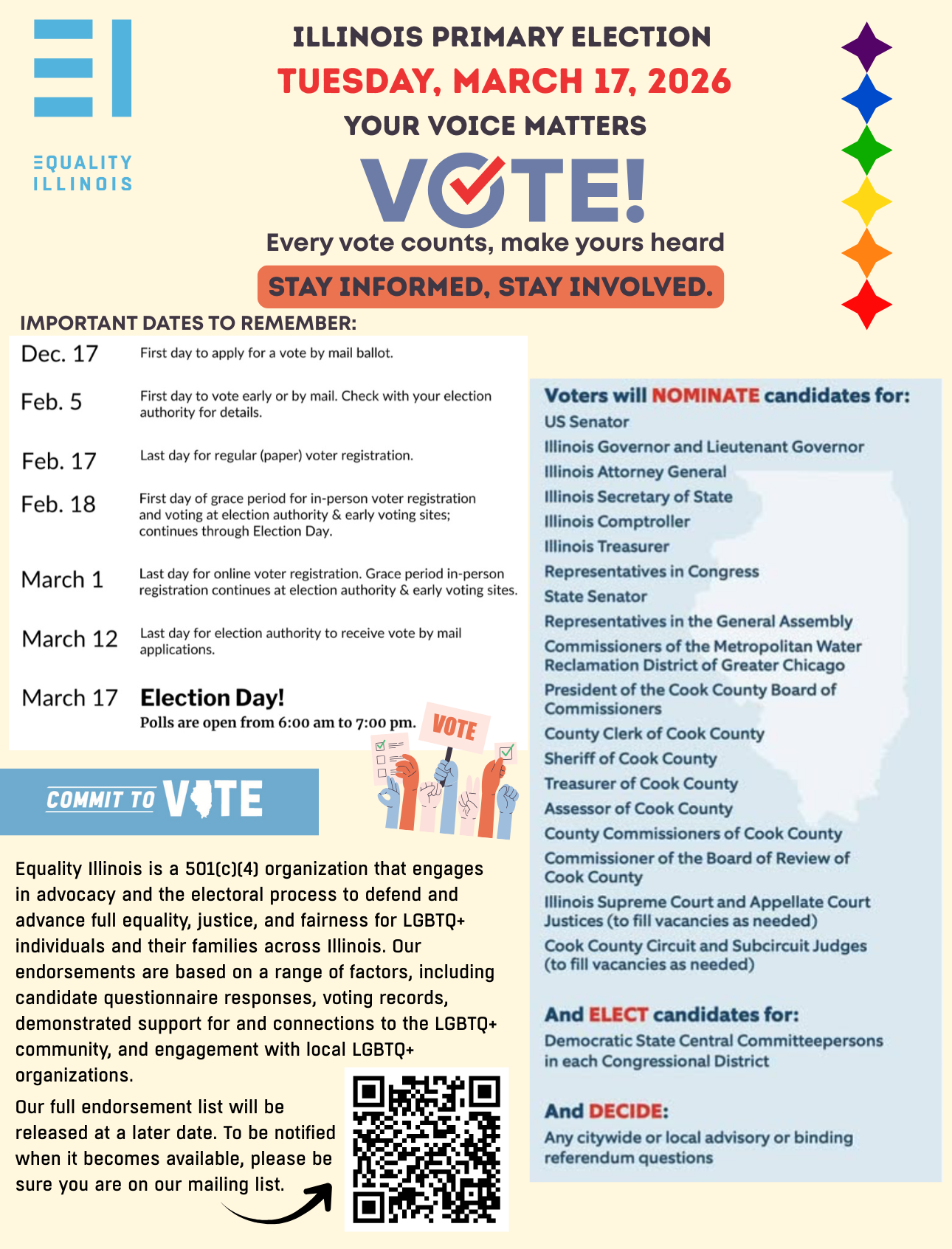 2026 EQIL Primary Election graphic- social
